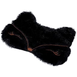 Svart Plysch Räv Sovmask - 2-pack