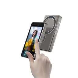 Berøringsskjermtelefonspeilingsenhet – perfekt for selfier og direktestrømming Grå