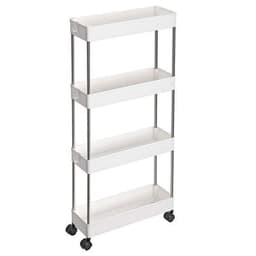 Smal Rullvagn med 4 hyllplan - Vit
