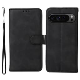 SKALO Google Pixel 10 Pro XL PU-nahka Lompakkokotelo - Musta