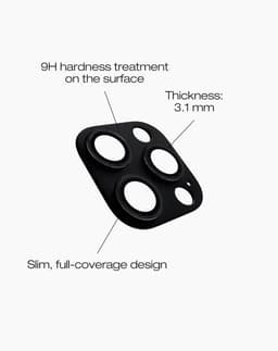 Camera Lens Protector 3D iPhone 15 Pro / 15 Pro Max Aluminium Black