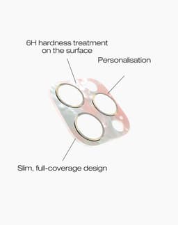 Camera Lens Protector 3D iPhone 15 Pro / 15 Pro Max Marble Light Pink