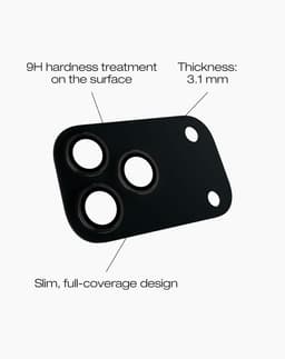 Camera Lens Protector 3D iPhone 17 Pro Aluminium Black