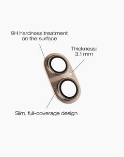 Camera Lens Protector 3D iPhone 17 Aluminium Gold