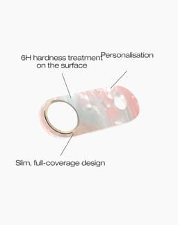 Camera Lens Protector 3D iPhone 17 Air Marble Light Pink