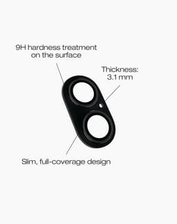 Camera Lens Protector 3D iPhone 17 Aluminium Black
