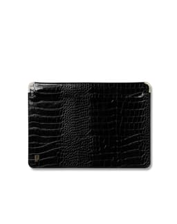Slim Laptop Sleeve 16"" Black Croco