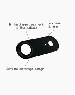 Camera Lens Protector 3D iPhone 17 Air Aluminium Black
