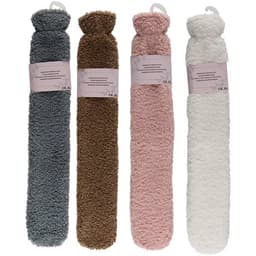 Fluffy varmeflaske med ekstra langt design og mykt trekk