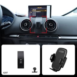Audi A3 puhelinteline 2014–2020 – mallikohtainen kiinnike, ei porausta, sopii älypuhelimille