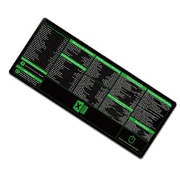 STOR Skrivbordsunderlägg Musmatta med Snabbkommandon - 40x90 cm - Perf