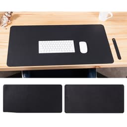 90x45cm PU Musematte - Komfortabel og Beskyttende Skrivebordsmatte Sort E