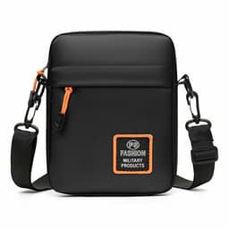 Taske Skuldertaske Oxfordstof Sport Casual Skuldertaske Messenger Taske - Sort