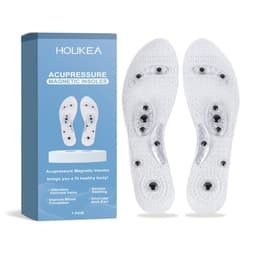 HOUKEA 1 par fodakupressurindlægssåler PVC+magnetiske sten fodplejemassageindlægssåler
