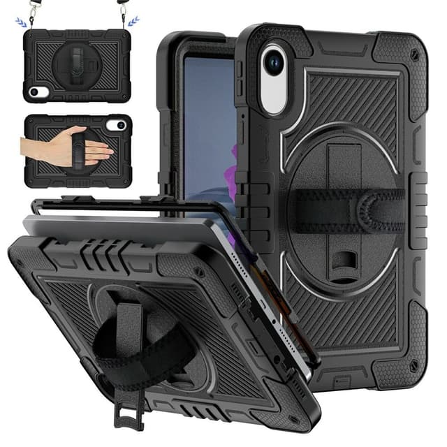 SKALO Xiaomi Redmi Pad 2 Armor 360 Handtag Axelrem Fodral - Svart