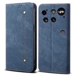 SKALO Nothing Phone (3) Jeans Flip Cover - Blå
