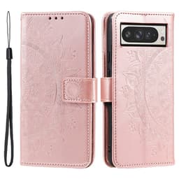 SKALO Google Pixel 10 Pro XL Mandala Flip Cover - Rosa guld