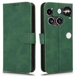 SKALO Nothing Phone (3) Mat PU-læder Flip Cover - Grøn