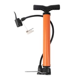 Bærbar sykkelpumpe med høytrykksmåler - oransje