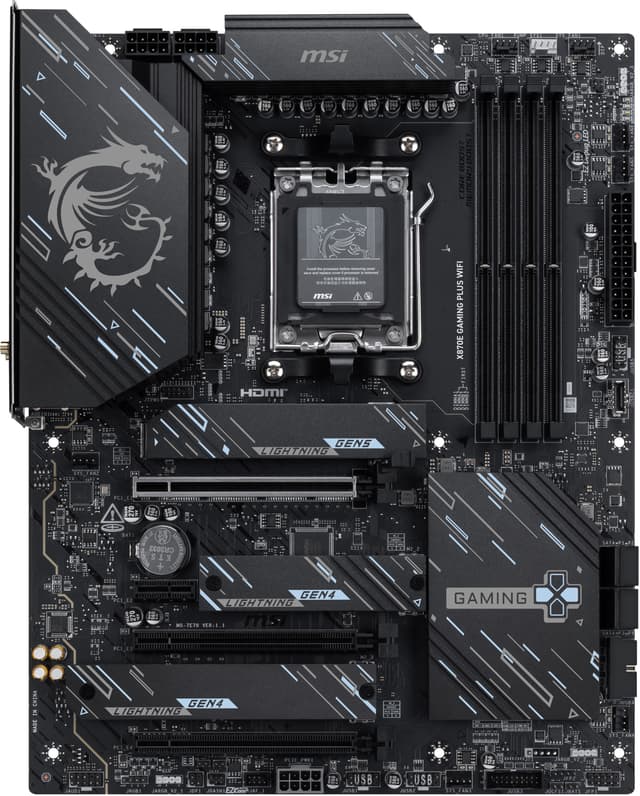 X870E GAMING PLUS WIFI - motherboard - ATX - Socket AM5 - AMD X870E Hovedkort - AMD X870E - AMD AM5 socket - DDR5 RAM - ATX