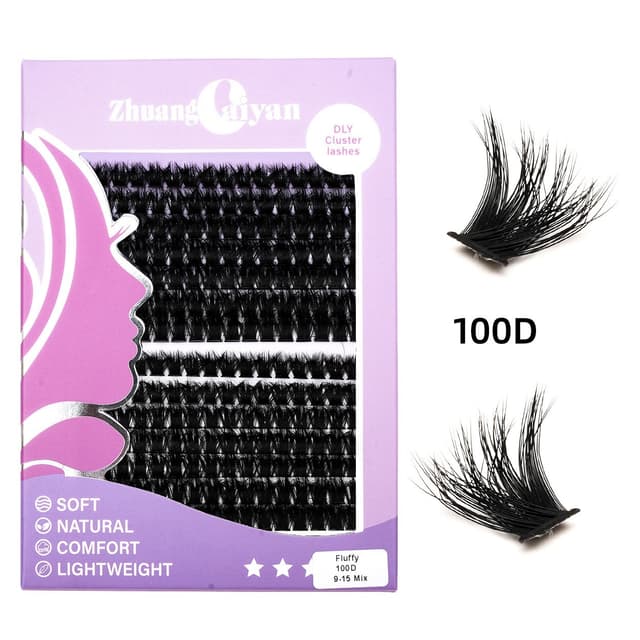 ZHUANG CAIYAN 100D DIY Lösögonfransar: Fluffiga, Naturliga & Bekväma