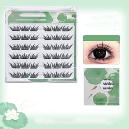 Falske øyevipper - 6 rader 36 stk - Sommerens tårer, limfrie og naturlige