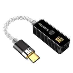 BJ06-Pro (HA01 PRO) USB-C - 3,5 mm -kuulokeadapteri Musta