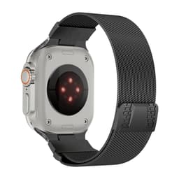 Ruostumattomasta teräksestä valmistettu ranneke Apple Watchille 42/44/45/49 mm Harmaa