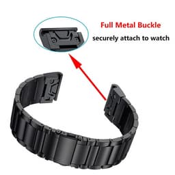 Garmin Fenix 7x pikalukitteinen ranneke - musta - 26 mm