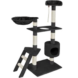 tectake Katt klösträd / klösmöbel 153 cm 60 x 40 x 153 cm Svart
