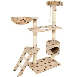 tectake Katt klösträd / klösmöbel 153 cm 60 x 40 x 153 cm Svart/Beige