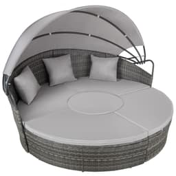 Rund daybed i polyrattan Santorini