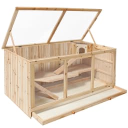 Kaninbur av tre 112x58x56,5 cm