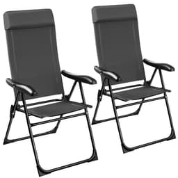 Sammenleggbar campingstol Müritz med hodepute, aluminium