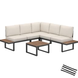 Loungeset Eliar, 4-delar, med aluminiumram