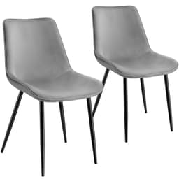 tectake Set med stolar i sammetslook Monroe 2-delarsset