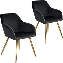 Stol Marilyn velour, guld