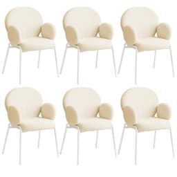 Stol Scandi polstret, Bouclé-stof