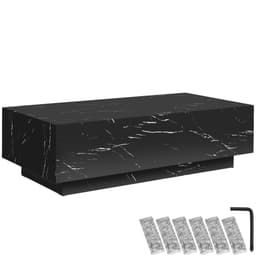 tectake Soffbord Lasley med stativ, bärförmåga 45 kg 120 x 60 x 35 cm