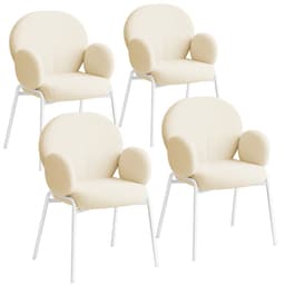 Stol Scandi polstret, Bouclé-stof