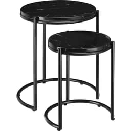 Sidebord Ellsa, marmorplade, stålramme