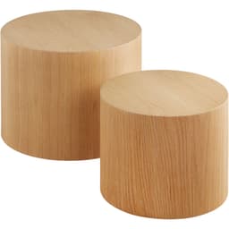 2-set soffbord Danny i rund design och ekoptik