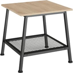 tectake Sidebord Bedford 45.5 x 45 x 47 cm Industrielt Lyst Træ, Egetræ Sonoma