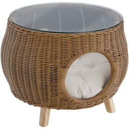 Polyrattan sofabord Tivoli med kæledyrsseng, 75 kg belastbar