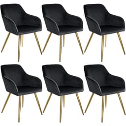 Stol Marilyn velour, guld