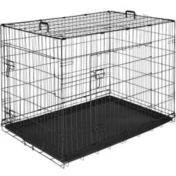 Hundbur, gallerbox Luna, hopfällbar, med 2 dörrar