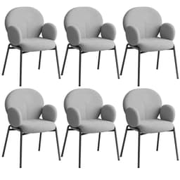 Stol Scandi polstret, Bouclé-stof