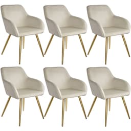 Stol Marilyn velour, guld