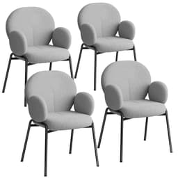 Stol Scandi polstret, Bouclé-stof