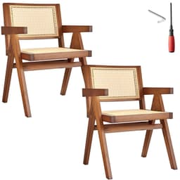 tectake Lissy spisebordsstol med fransk flet i boheme stil 2 stk. sæt